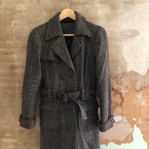 Zara Women's Tweed Pea Coat